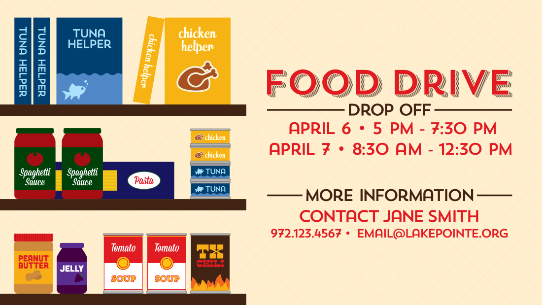 Lake Pointe Church Food Drive